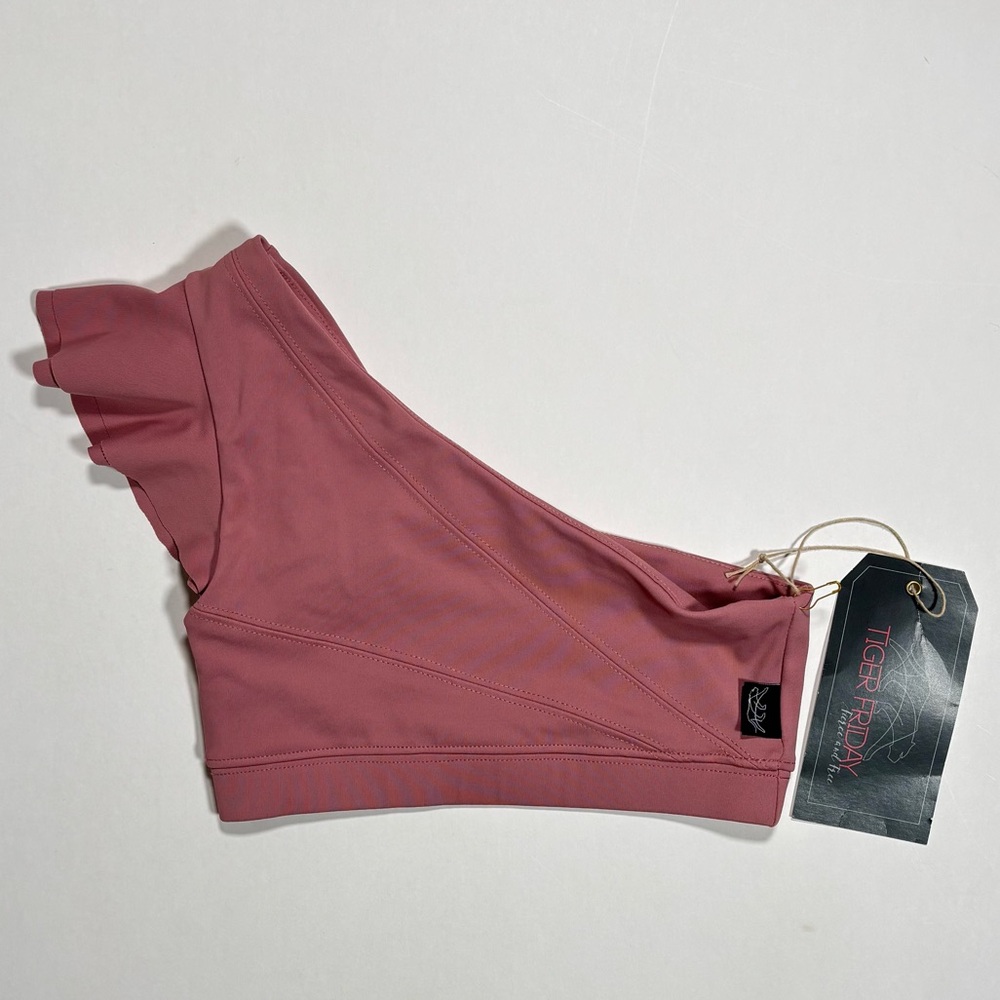 Chic One-Shoulder Pink Top